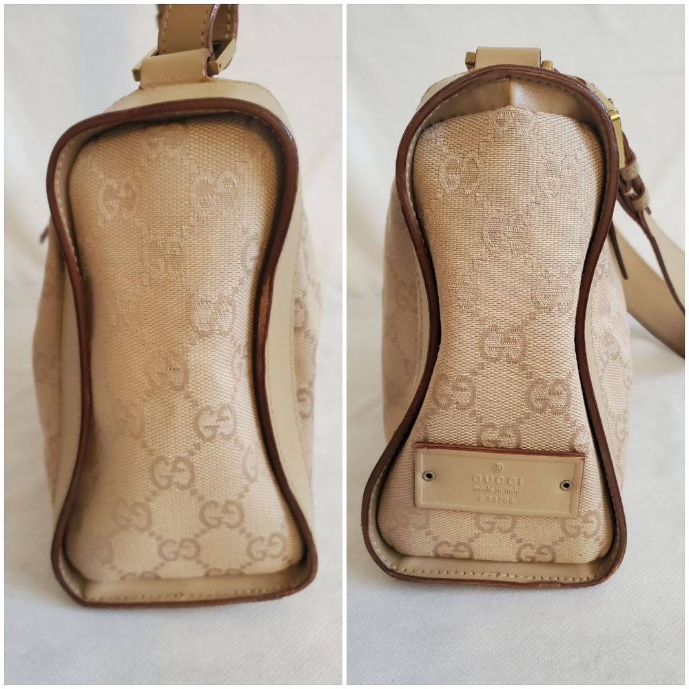 GUCCI Beige Monogram Shoulder Bag - Picture 8 of 14